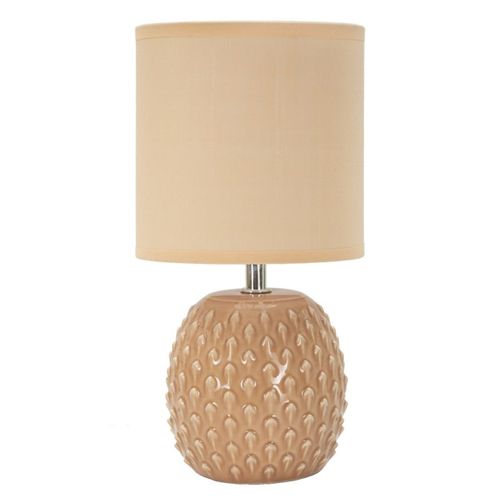 Lampe à Poser Mf98, Céramique, Beige, 14x14x27 Cm