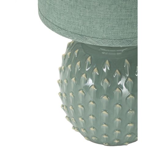 Lampe à Poser Mf99, Céramique, Bleu, 14x14x27 Cm