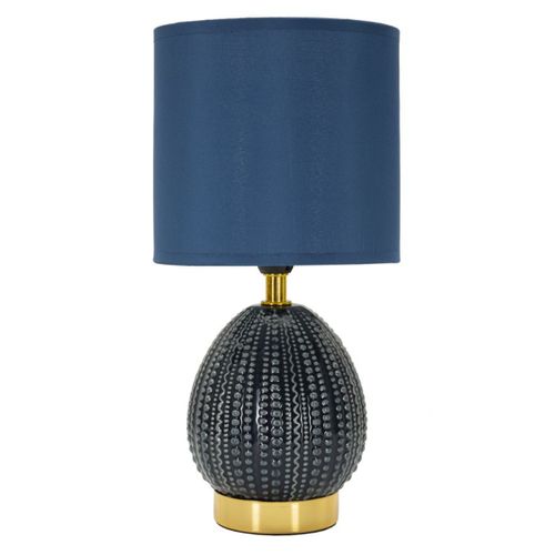 Lampe à Poser Mf100, Céramique, Bleu, 15x15x30,5 Cm