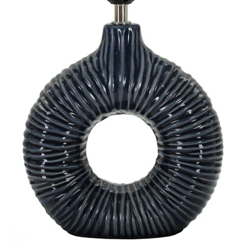 Lampe à Poser Mf92, Céramique, Bleu, 28,5x15x43 Cm