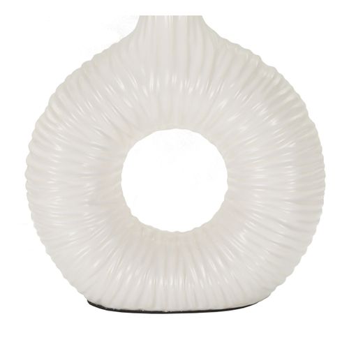 Lampe à Poser Mf93, Céramique, Blanc, 28,5x15x43 Cm