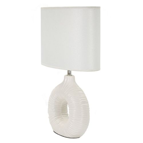 Lampe à Poser Mf93, Céramique, Blanc, 28,5x15x43 Cm