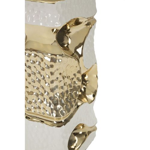 Lampe à Poser Mf111, Céramique, Blanc, 30x30x43,5 Cm