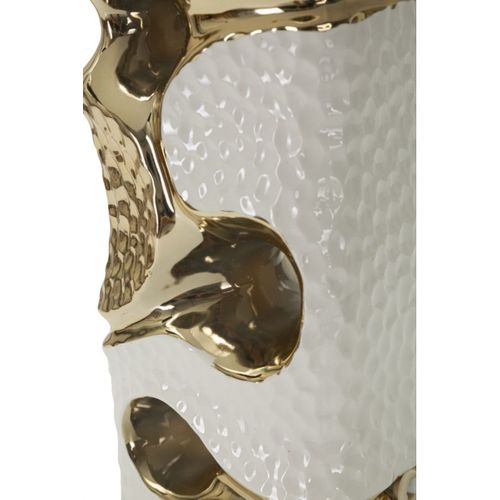 Lampe à Poser Mf111, Céramique, Blanc, 30x30x43,5 Cm