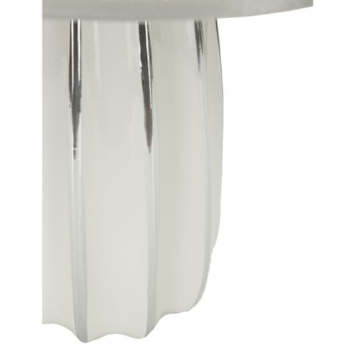 Lampe à Poser Mf112, Céramique, Blanc, 30x30x45 Cm