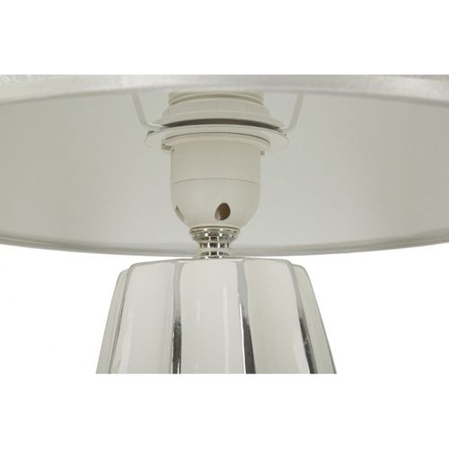 Lampe à Poser Mf112, Céramique, Blanc, 30x30x45 Cm