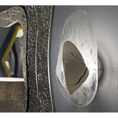 Applique Mf62, Métal, Argent, 21x8x32 Cm