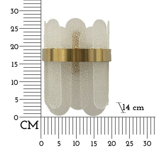 Applique Mf64, Métal, Or, 20x14x28 Cm