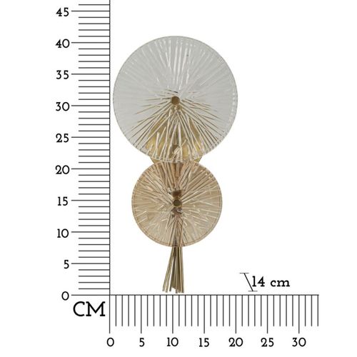 Applique Mf67, Métal, Or, 20x14x41 Cm