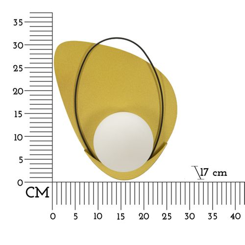 Applique Mf72, Métal, Or, 28x17x32 Cm