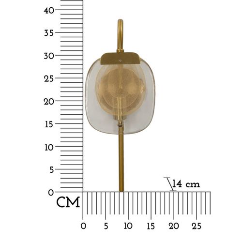 Applique Mf68, Métal, Or, 15x14x38 Cm