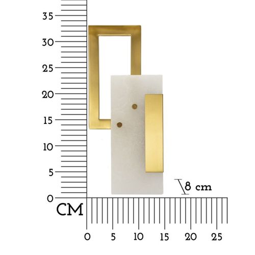 Applique Mf65, Métal, Or, 15x8x33 Cm