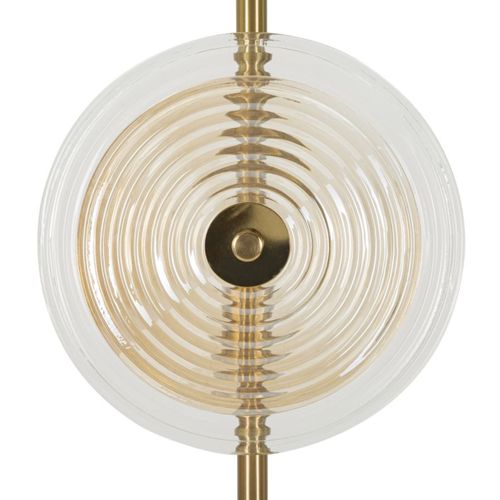 Lampadaire Mf215, Métal, Or, 30x30x170 Cm