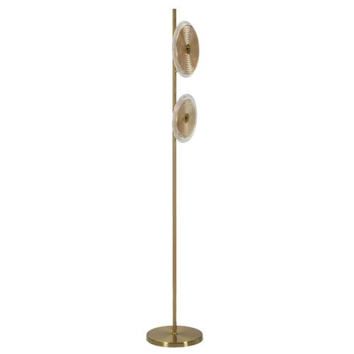 Lampadaire Mf215, Métal, Or, 30x30x170 Cm