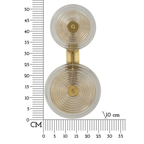 Applique Mf60, Métal, Or, 25x10x52 Cm