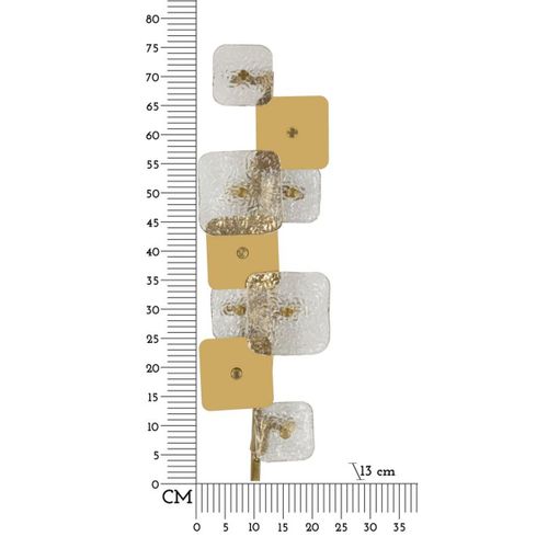 Applique Mf58, Métal, Or, 24x13x76 Cm