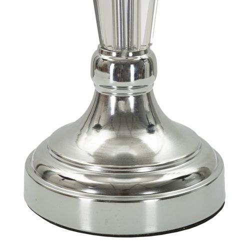 Lampe à Poser Mf155, Métal, Argent, 30x30x56 Cm