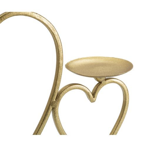 Bougeoir Mf338, Marbre, Or, 30x9x20 Cm