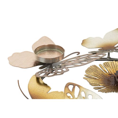 Bougeoir Papillon 22, Métal, Multicouleur, 39x35,5x7 Cm