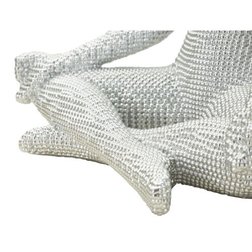 Sculpture Yoga, Polyrésine, Blanc, 23x20,5x15,5 Cm