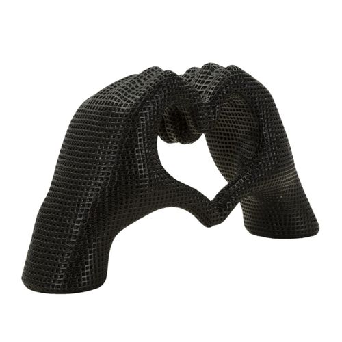 Sculpture Mains, Polyrésine, Noir, 13,5x25x7,5 Cm