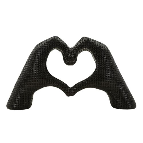 Sculpture Mains, Polyrésine, Noir, 13,5x25x7,5 Cm