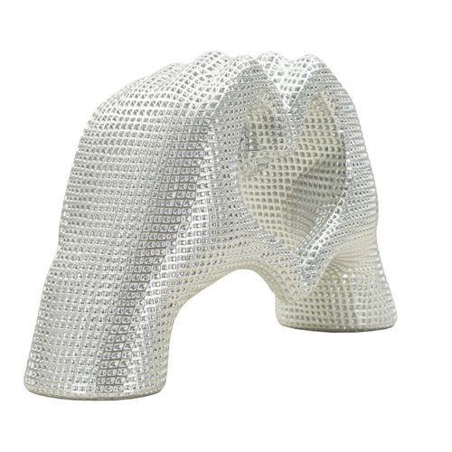 Sculpture Mains, Polyrésine, Argent, 13,5x25x7,5 Cm