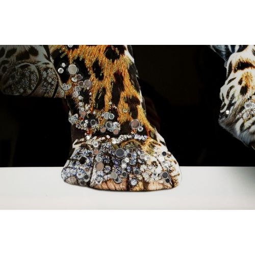 Impression Sur Toile Léopard, Tissu, Multicouleur, 82x82x4 Cm