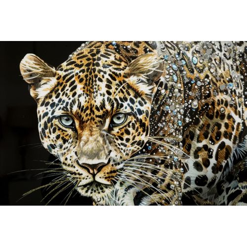 Impression Sur Toile Leopardo 1, Tissu, Multicouleur, 82x82x4 Cm