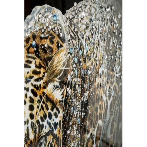 Impression Sur Toile Leopardo 1, Tissu, Multicouleur, 82x82x4 Cm