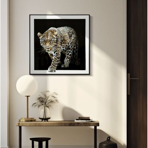 Impression Sur Toile Leopardo 1, Tissu, Multicouleur, 82x82x4 Cm