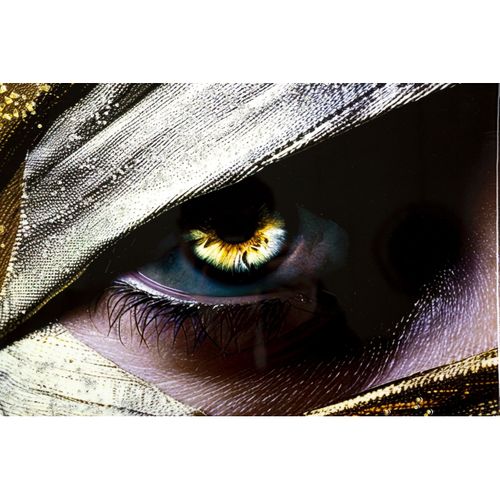 Impression Sur Toile Visage, Tissu, Multicouleur, 102x52x4 Cm