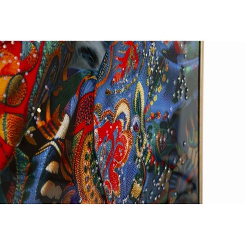 Impression Sur Toile Visage 2, Tissu, Multicouleur, 102x52x4 Cm