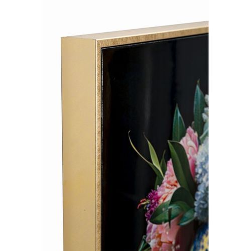 Impression Sur Toile Fleurs, Tissu, Multicouleur, 102x52x4 Cm