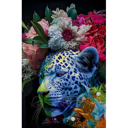 Impression Sur Toile Fleurs, Tissu, Multicouleur, 102x52x4 Cm