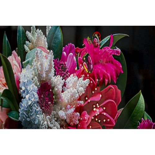 Impression Sur Toile Fleurs, Tissu, Multicouleur, 102x52x4 Cm