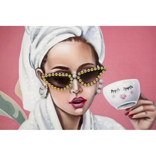 Impression Sur Toile Relax, Tissu, Multicouleur, 82x82x4 Cm