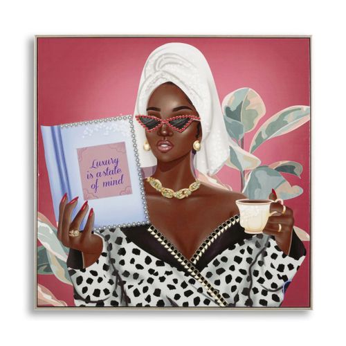 Impression Sur Toile Relax 1, Tissu, Multicouleur, 82x82x4 Cm