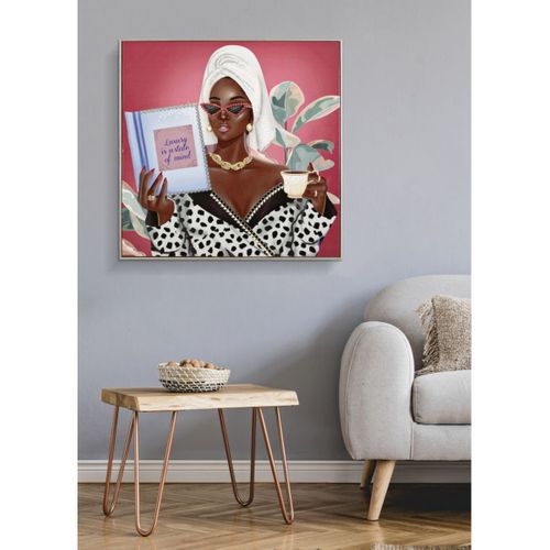 Impression Sur Toile Relax 1, Tissu, Multicouleur, 82x82x4 Cm