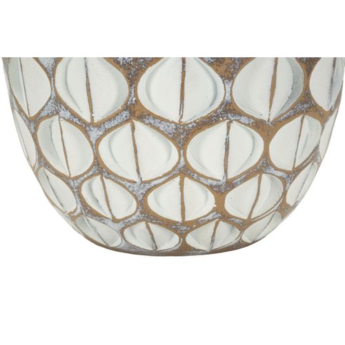 Vase Décoratif Istanbul, Polyrésine, Blanc, 45,5x20x20 Cm