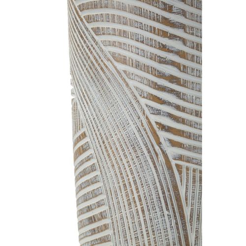 Vase Décoratif Lignes, Polyrésine, Blanc, 45x18x18 Cm