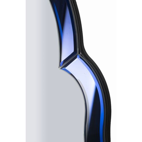 Miroir Avec Cadre Classique 4, Mdf, Bleu, 80x47x1 Cm