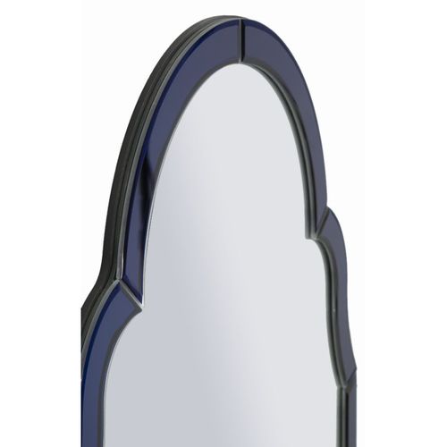 Miroir Avec Cadre Classique 4, Mdf, Bleu, 80x47x1 Cm