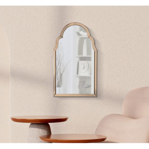 Miroir Avec Cadre Classique 7, Mdf, Rose, 80x47x1 Cm