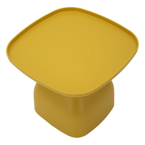 Table D'appoint Mf708, Plastique, Jaune, 38x48x48 Cm