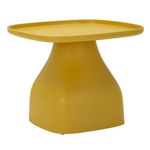 Table D'appoint Mf708, Plastique, Jaune, 38x48x48 Cm