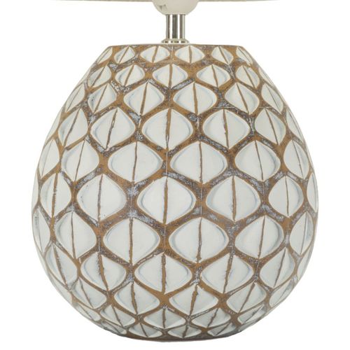 Lampe à Poser Mf725, Polyrésine, Blanc, 52x35x35 Cm