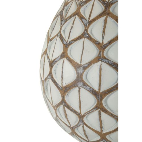 Lampe à Poser Mf725, Polyrésine, Blanc, 52x35x35 Cm