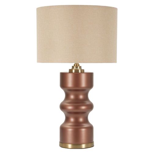 Lampe à Poser Mf726, Verre, Marron, 69,5x40,5x40,5 Cm