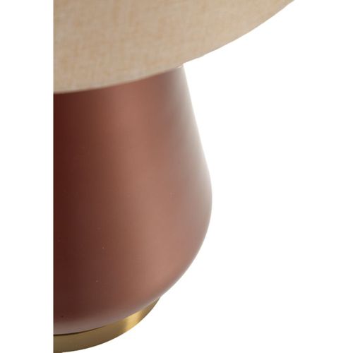 Lampe à Poser Mf728, Verre, Marron, 65x35,5x35,5 Cm